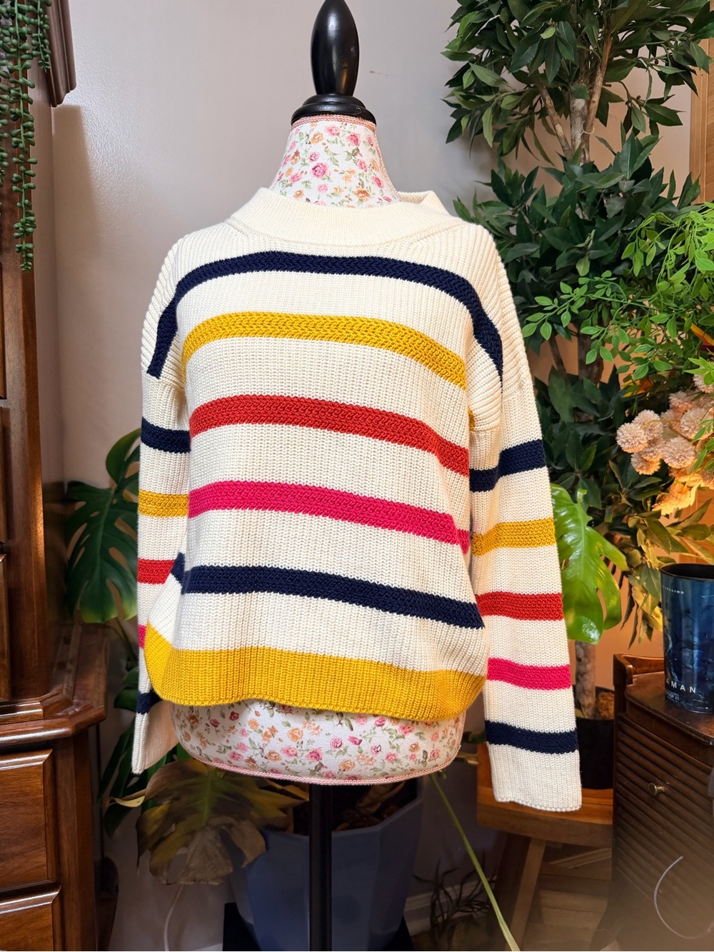 🌈 J.Crew x The Reeds Rainbow Striped Knit Sweater
